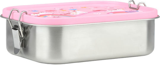 Estia Rainbow Dreams Edelstahl Kinderlebensmittelbehälter 1.2 Liter Rosa