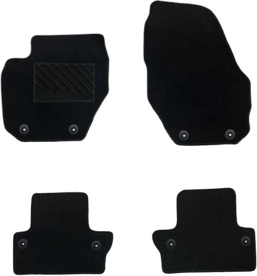 Car Mats Carpet Medium Quality Black Compatible Volvo S60 Set 2010-2018 4 Pieces