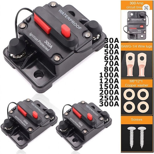 Automatic Circuit Breaker Switch 80a Waterproof Manual Reset Battery Electrical 12–48v 62-45536