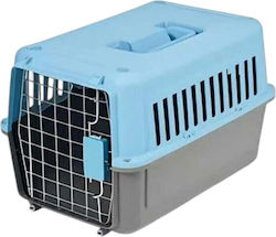 Hunde Transportkäfig Mit Rädern Blau 44x30x28cm
