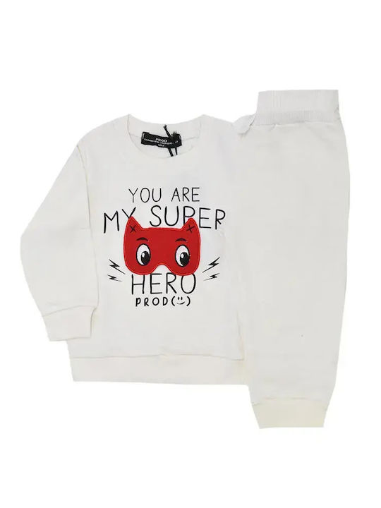 Kids Tracksuits Ecru Set 2 Pieces