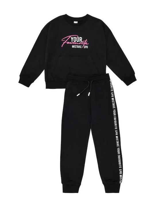 Sprint Kids Tracksuits Black 2 Pieces