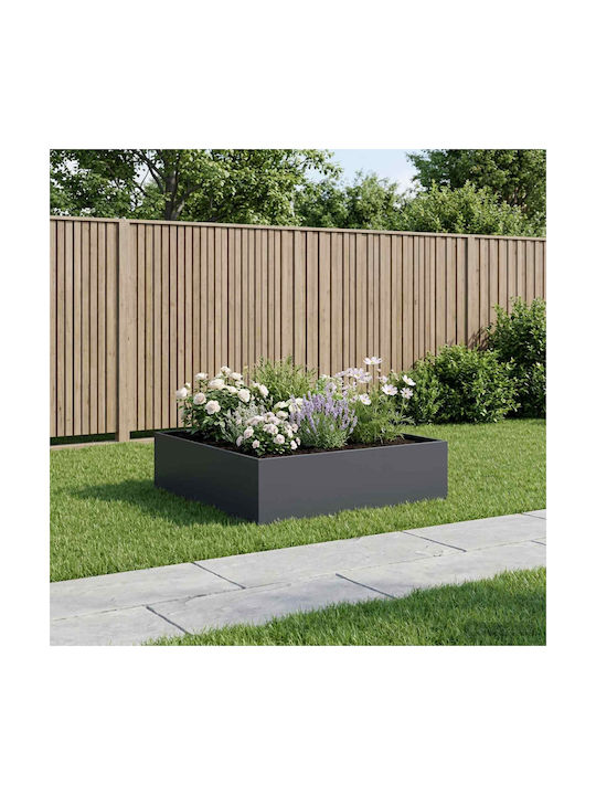 vidaXL Garden Metallic Flower Pot Anthracite 10...