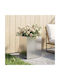 vidaXL Garten Silber Metallischer Blumentopf Silber 40x30x50cm