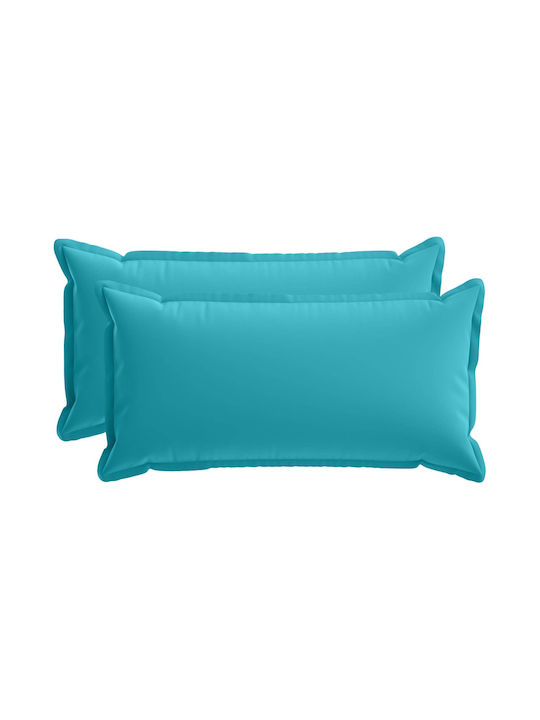 vidaXL Decorative Pillow Case Houten Turquoise 80x40cm
