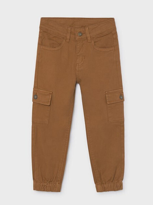 Mayoral Kids Cargo Trousers Brown