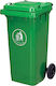 Ready Coș De Gunoi Din Plastic Cu Roți KP120/VERDE 120L Verde