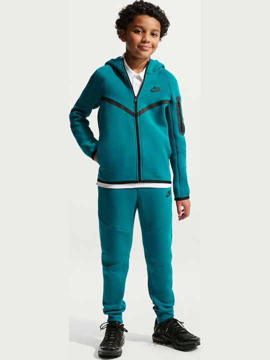 Kids Hooded Sweatshirt Cardigan Turquoise B Nsw