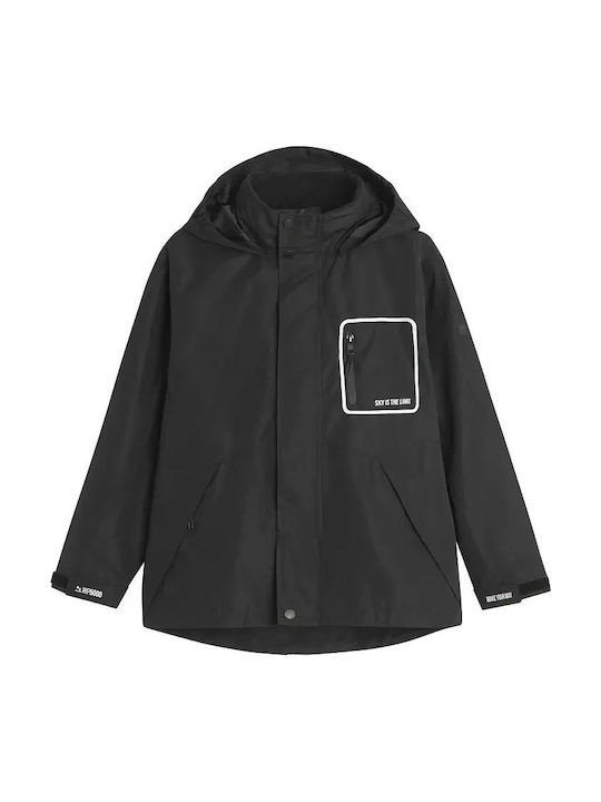 Kids Casual Short Black Jacket