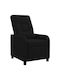 Relax Sessel mit Fußhocker Schwarz 66x95x100cm