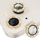 Ring Glitter Handy-Kameraschutz Gehärtetes Glas Gold Für iPhone 15 / 15 Plus