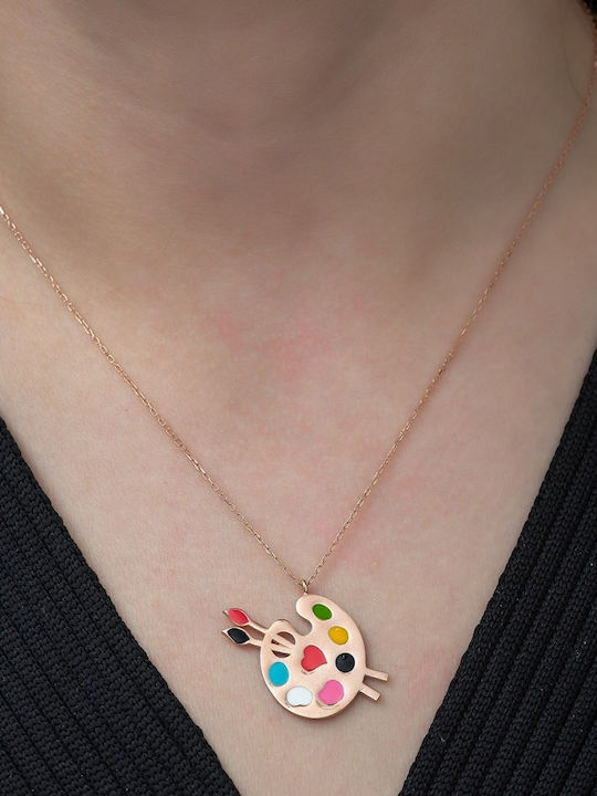 Heliophilia Silver Necklace From Pink Gold Plated Silver Pink