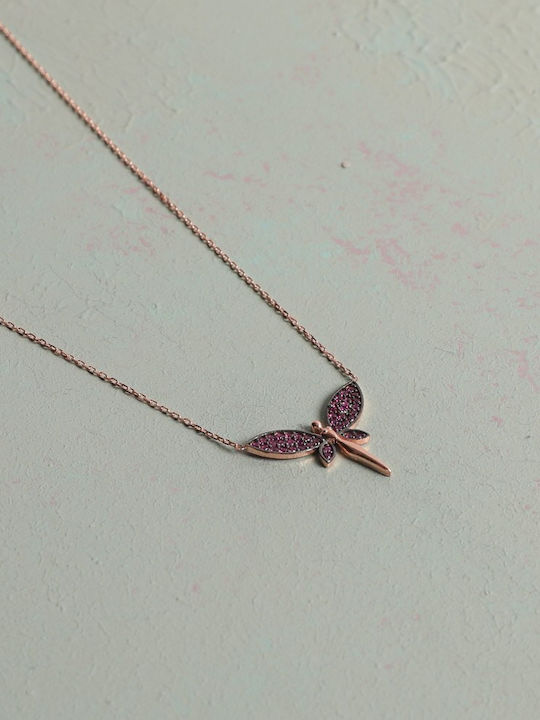 Heliophilia Silver Necklace From Pink Gold Plated Silver Pink