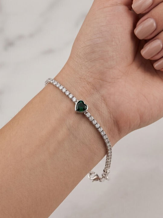 Grekas Women's Riviera Silver Bracelet with Zircon