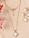 Elika Silver Schmuckset mit Halskette & Ohrringe