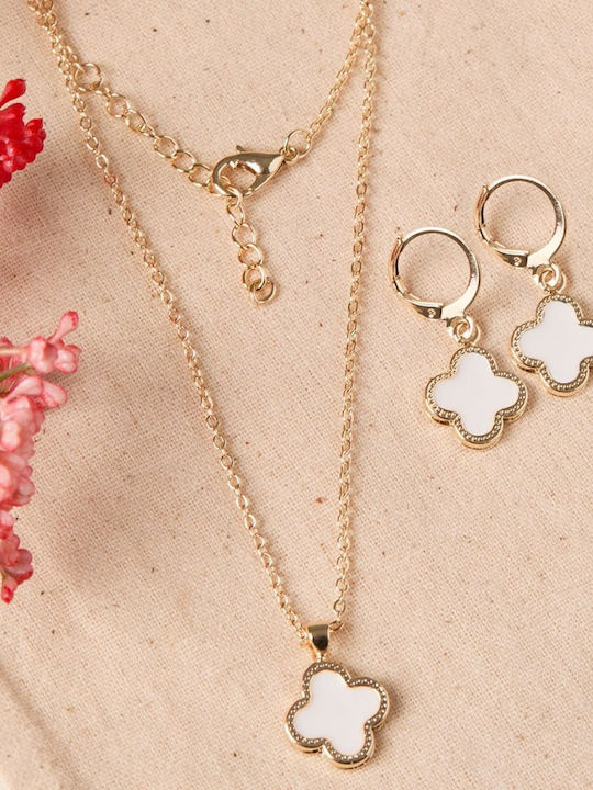 Elika Silver Schmuckset mit Halskette & Ohrringe