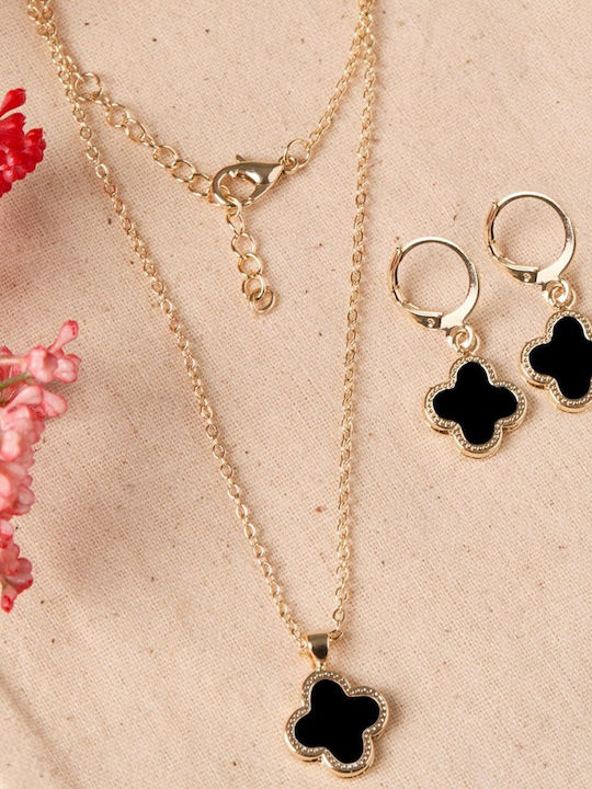 Elika Silver Schmuckset mit Halskette & Ohrringe