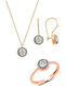Heliophilia Silver Schmuckset Mit Halskette Ohrringe Und Ring Aus Silber