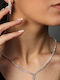 Elika Silver Schmuckset mit Halskette & Ohrringen