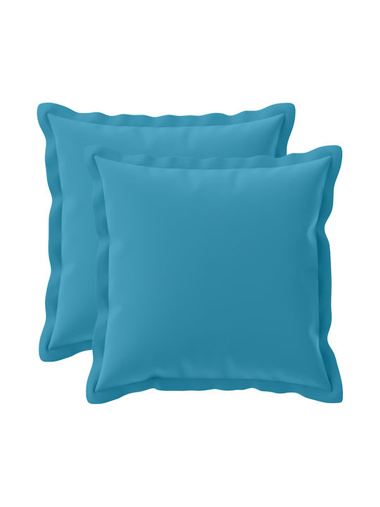 vidaXL Decorative Pillow Case Houten Light Blue 35x35cm