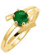 Einzelner Steine Ringe aus Gold 9K mit Smaragd
