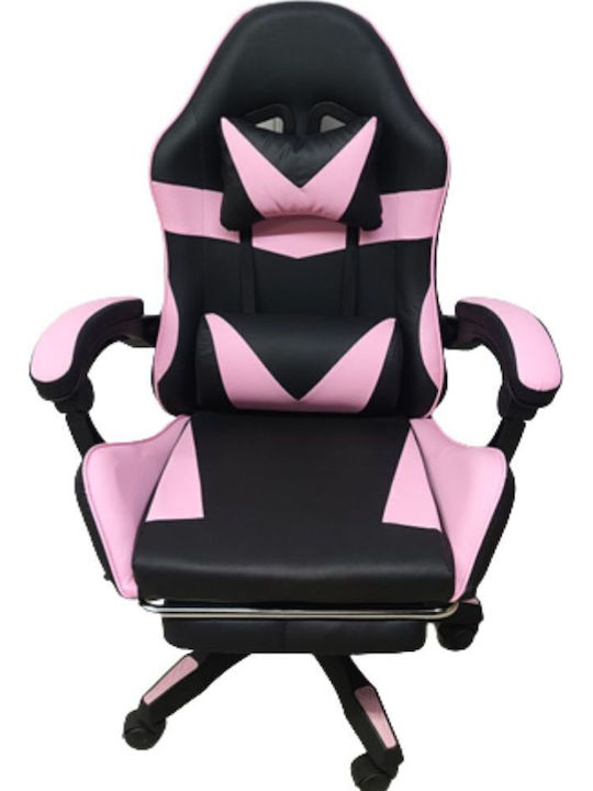 DreamHouse YT098 Gaming Stuhl Aus Künstliches Leder Mit Fußstütze Rosa