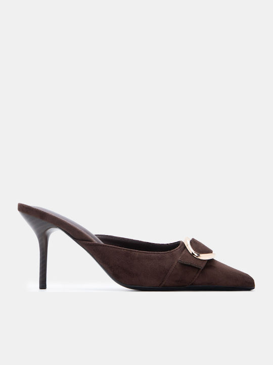 Luigi Suede Damen Pantoletten mit Hochabsatz in...