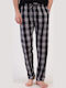 Vienetta Secret Plus Size Sommer Karierte Herrenpyjamas Graue Herrenpyjamas