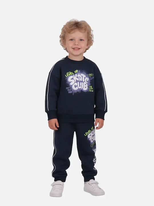 Joyce Kids Sweatpants Set Dark Blue Skate Club