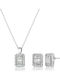 Elika Silver Elika Silver Schmuckset mit Halskette & Ohrringen