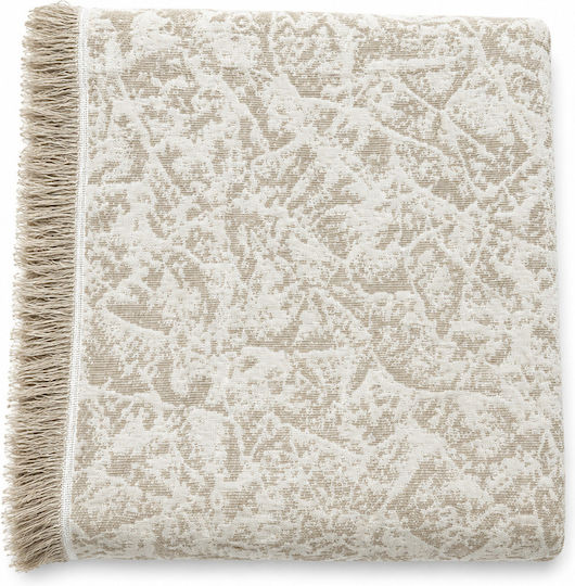 Xionoula Home Three-Seater Sofa Throw Jacquard 180x300cm Ecru