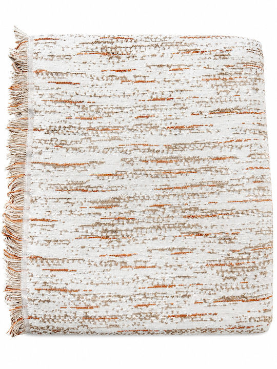 Xionoula Home Cuverturi Pentru Canapea 2 Locuri Jacquard 180x250cm Portocalii