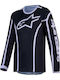 Kids Motocross Riding Jersey Alpinestars Fluid Apex V2 Black Sil