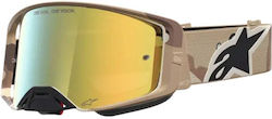 Μάσκα Motocross Alpinestars Supertech Lone Camo Desert Mirror-gld