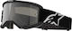 Motocross Goggles Alpinestars Vision 5 Corp 2 Black White Mir Mirror-Silver