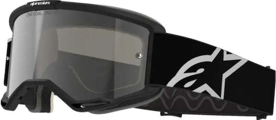 Motocross Goggles Alpinestars Vision 5 Corp 2 Black White Mir Mirror-Silver