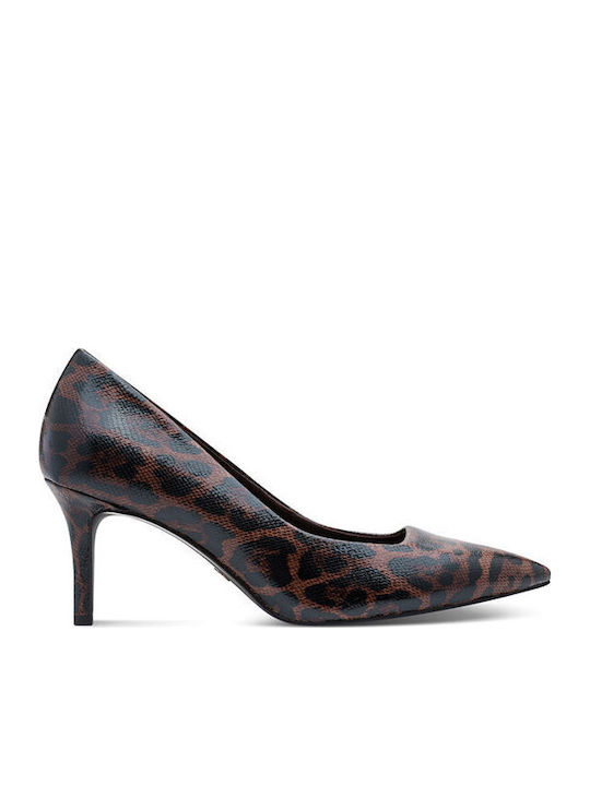 Spitze Zehe Pumps mit Mittlerem Absatz Tiermuster