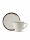 Kutahya Porselen Set Tassen Espresso aus Porzellan Braun 12 Stück