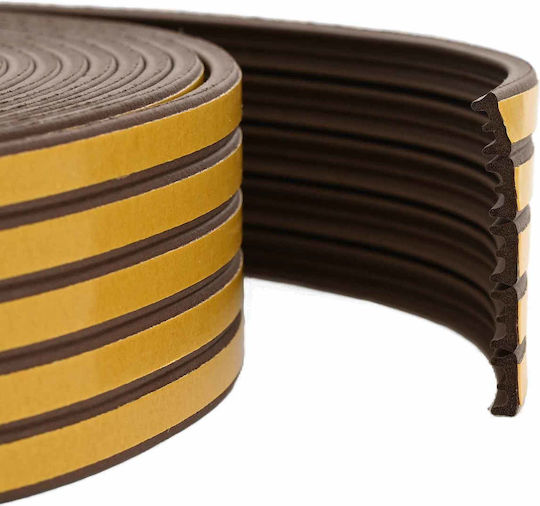 vidaXL Door Draft Stopper Rubber Window in Brown Color 0.4cm