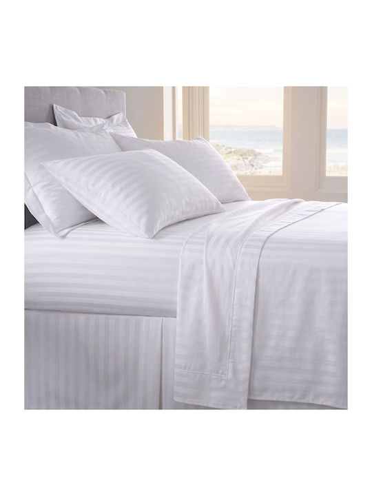 TnS Super-Double Bed Sheet 240x270cm White