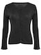 Celestino Women's Ribbed Bell Sleeve Slim Fit Cardigan Black