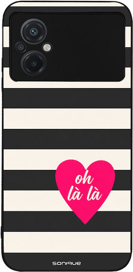 Sonique Stripe Stories Series Xiaomi Poco M5 Oh La La Handyhülle Schwarz