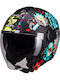 Pilot Pilot Fly SV Future Express Black Matt Motorcycle Helmet Jet ECE 22.06 with Sun Visor