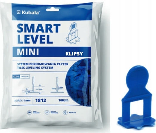 Kubala Smart Level Mini Clips 1mm 100 Bucăți 1812