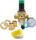 Resteq Druckrohrregler Wasser 1/2 Zoll Manometer Teflonband