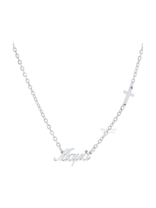 Bijou Box Halskette Mutti aus Stahl mit Zirkon