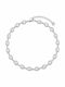 Halskette aus Stahl mit Diamant & Zirkon