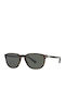 Persol Унисекс Слънчеви очила с Кафява Костенуркова Пластмасова Рамка и Зелени Стъкла