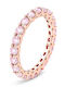 Verita Women's Eternity Band Ring with Zircon Made of Gold Plated Silver