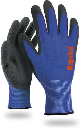 Kapriol Power Grip Safety Gloves Blue Latex